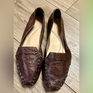 Kate Spade Dark Brown Textured Loafers